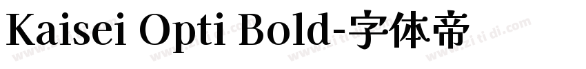 Kaisei Opti Bold字体转换